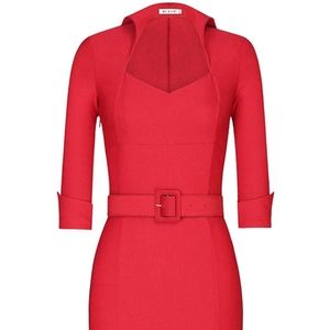 1950s Style 3/4 Sleeve Bodycon Lapel Pencil Dress